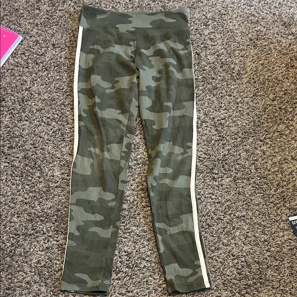 SO Green Camouflage Kids Leggings